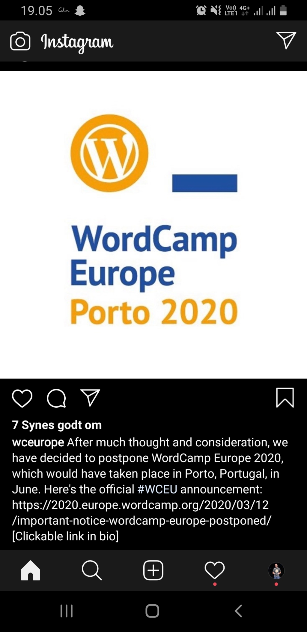 No WCEU Porto in 2020